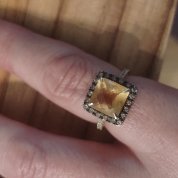 14k Citrine Diamond ring - Picture 4 of 10